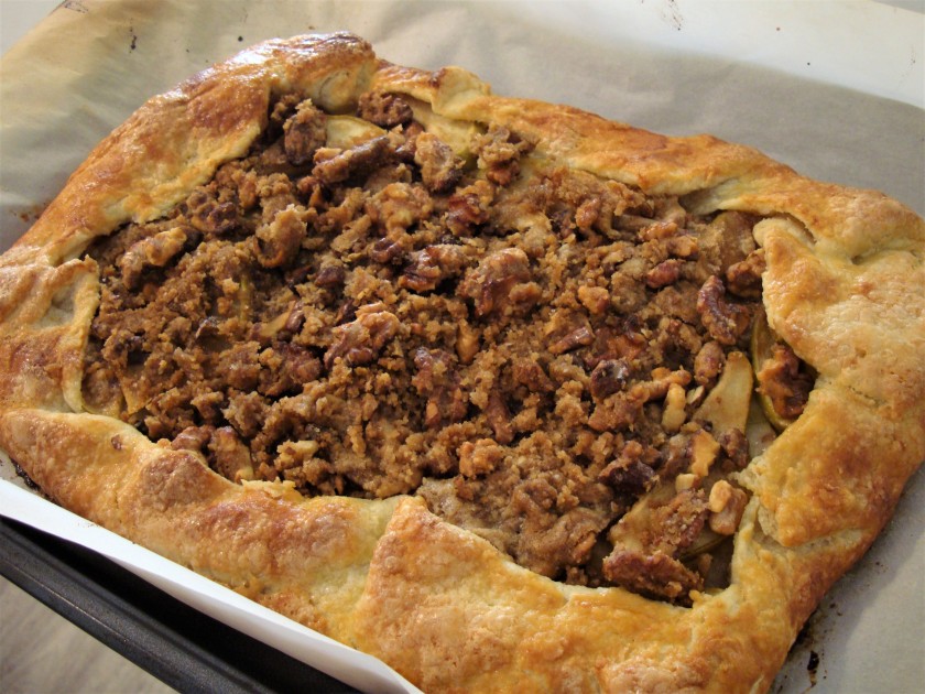 Apple-and-Pear Galette with Walnut Streusel